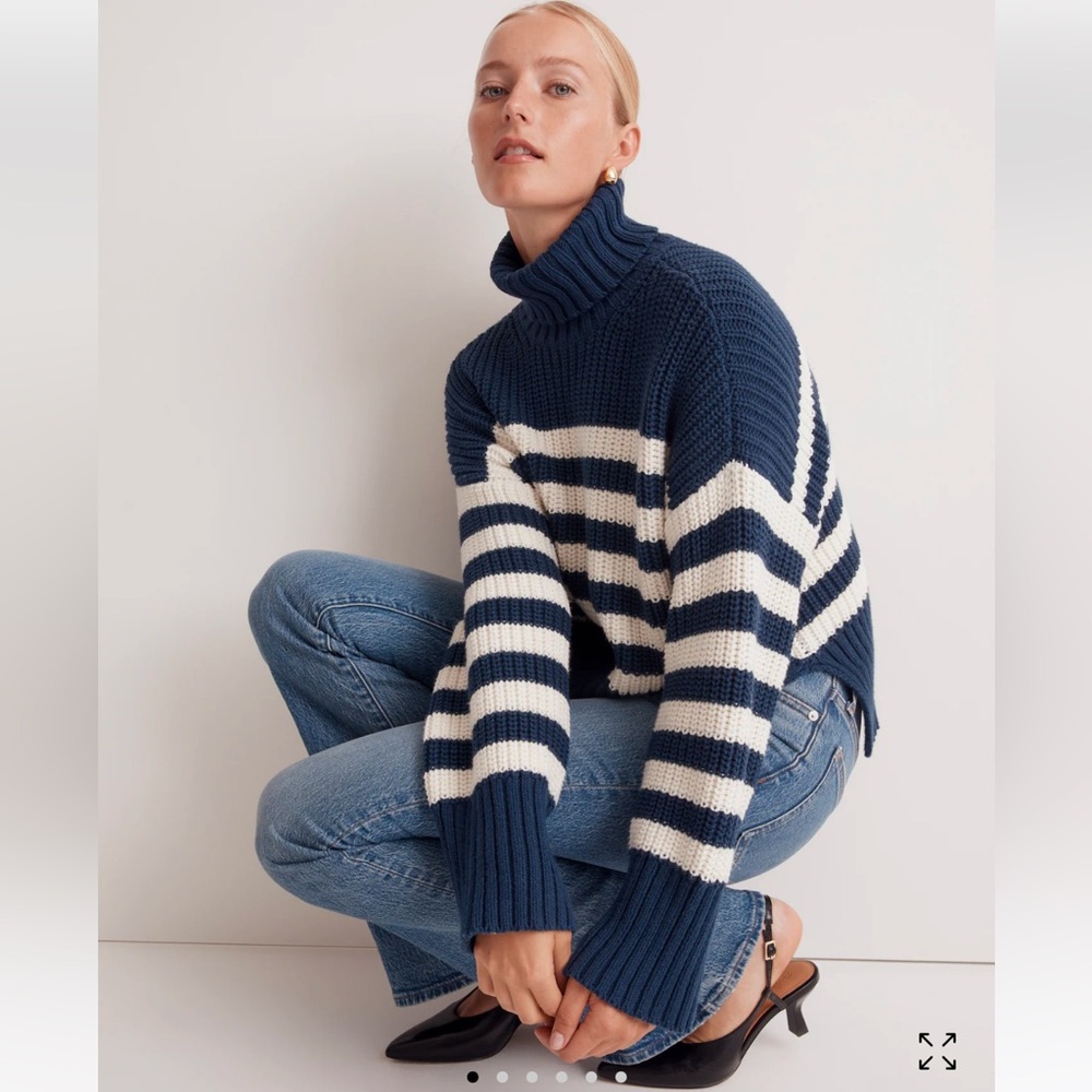 Madewell wide rib turtleneck sweater